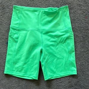 Green bike shorts